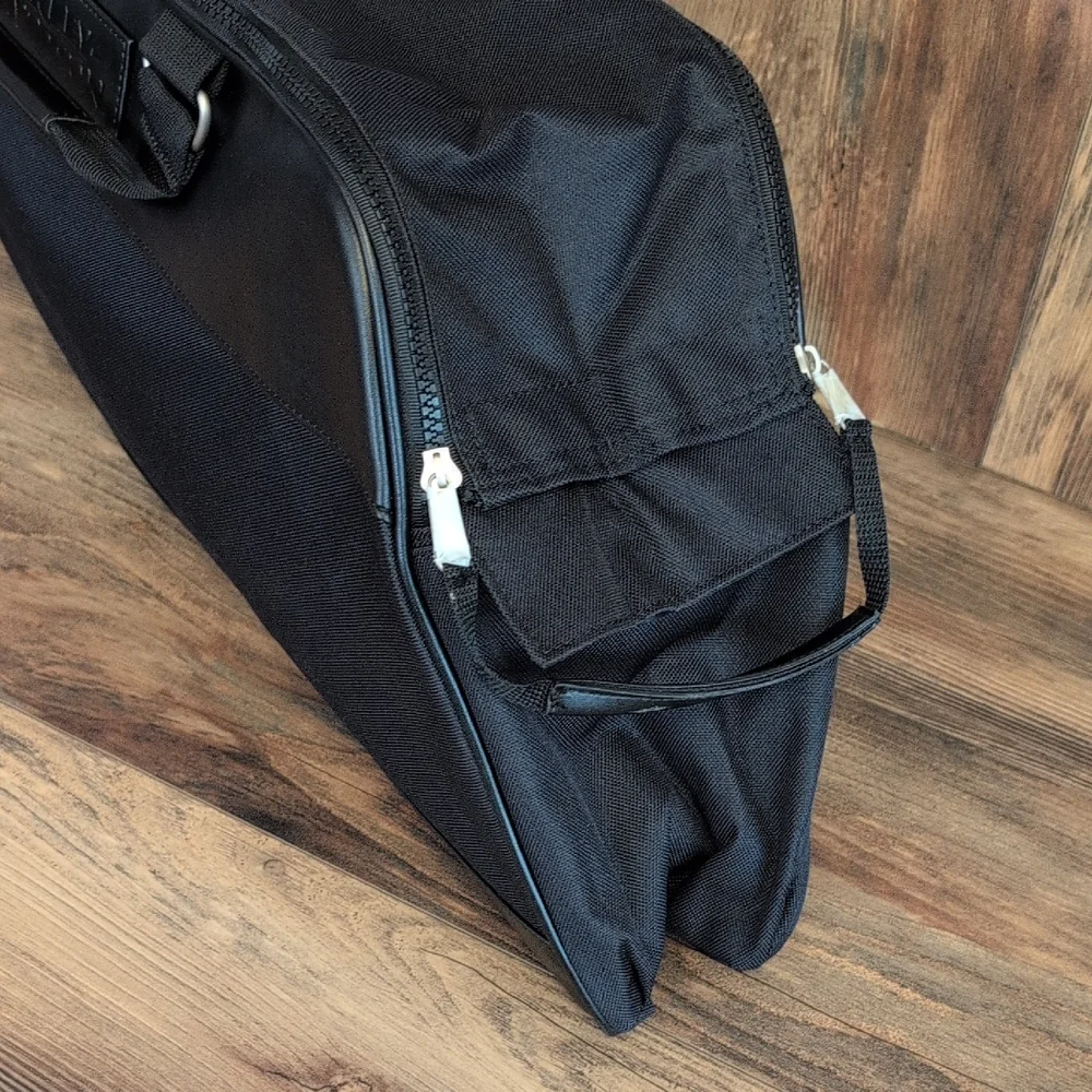 Harley Davidson Leather & Canvas Saddlebag Liner Double Zipper Tote Duffle x2